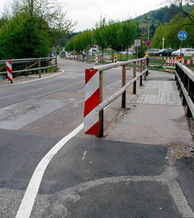 Die Schutterbrcke im Hohbergweg macht einem neuen Bauwerk Platz.  | Foto: Heidi Foessel