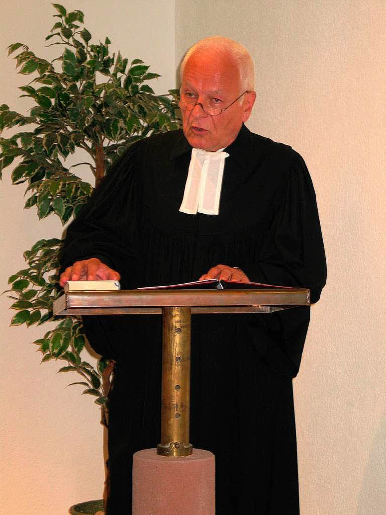 Diakon Horst Panzer fragte sich in einem Gottesdienst in alemannischer Sprache, ob "Chinder" heute noch so willkommen sind, wie Jesus sie einst willkommen hie.