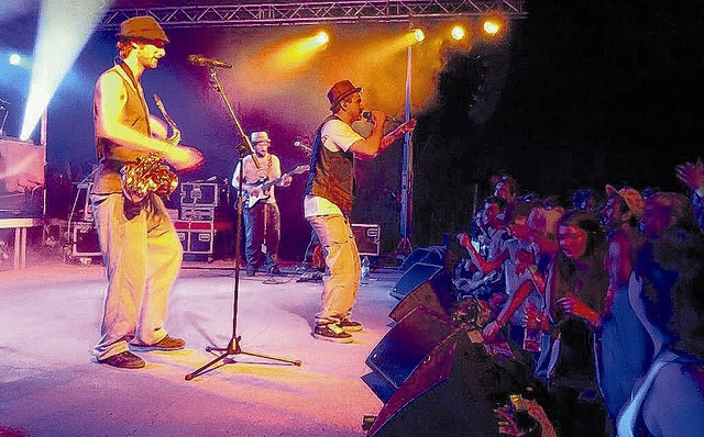 Jamaram aus Mnchen begeisterte das Pu...schung aus Reggae, Ska, Rock und Pop.   | Foto: Cervera