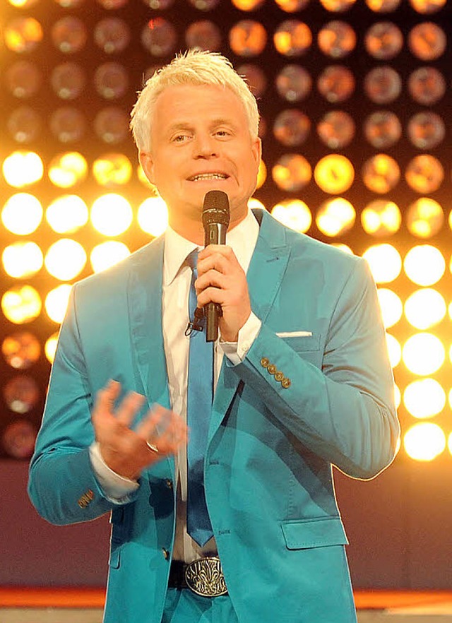 Bei der TV-Aufzeichnung stand er noch ...es Guido Cantz Entertainerqualitten.   | Foto: Rita Eggstein