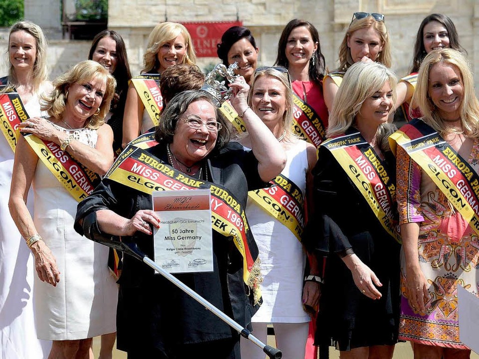 Die Schönheitsköniginnen beim Miss-Germany-Treffen im Europa-Park  | Foto: dpa