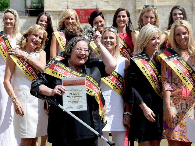 Die Schnheitskniginnen beim Miss-Germany-Treffen im Europa-Park  | Foto: dpa
