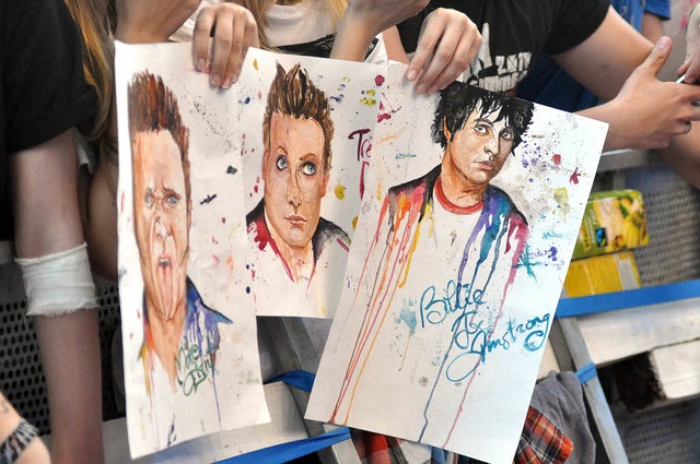 Fanpost am Rande der Festivals: Billie...seine Boys von Green Day aquarelliert   | Foto: Rother