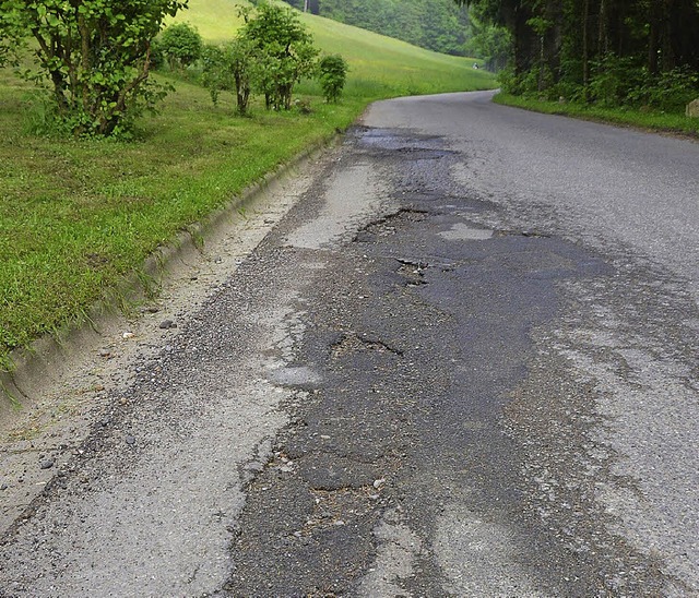 Die derzeit vorhandenen Schlaglcher a...en Au und Horben sollen verschwinden.   | Foto: Andrea Gallien