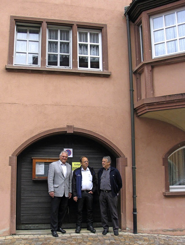 Die Beteiligten: Brgermeister Norbert...meinschaftspraxis in der Kirchstrae.   | Foto: Martin Wunderle