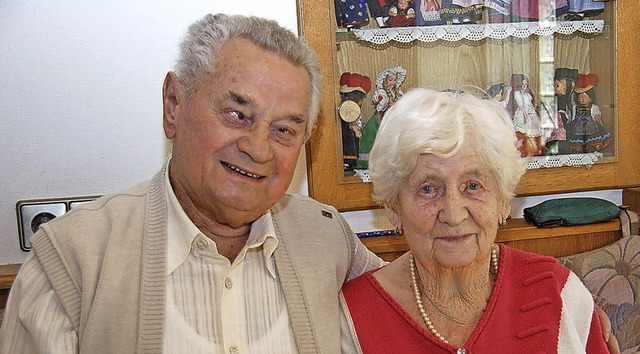 60 Jahre sind Dorothea  und Franz Herzig  verheiratet.  | Foto: hans-jochen voigt