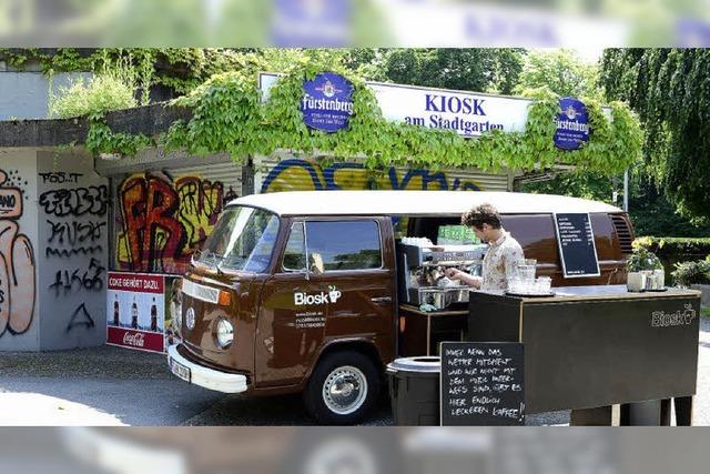 Biosk-Bus versorgt den Stadtgarten mit Espresso