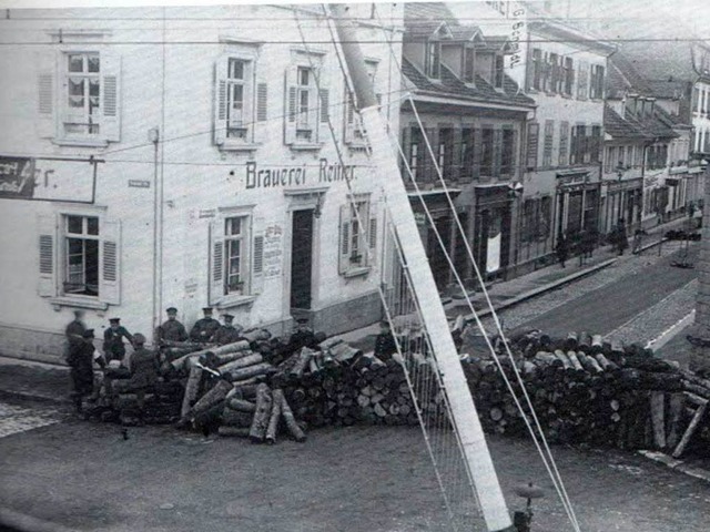 1923  gab es  auch in Lrrach schwere ...ikaden an der Unteren Wallbrunnstrae.  | Foto: zvg