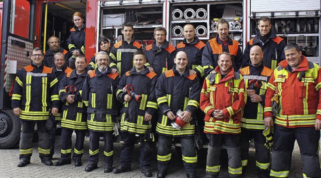 Die Feuerwehrabteilung flingen freut ...jhrigen Bestehen der Jugendabteilung.  | Foto: barbara Schmidt