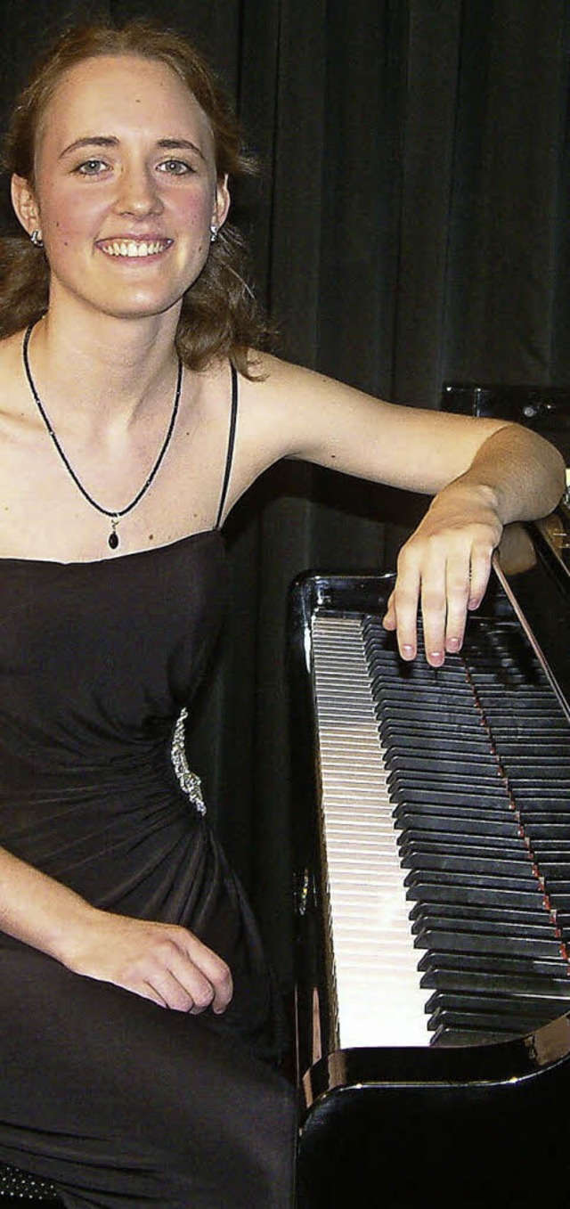 Glnzte im Schlsslesaal: die junge Laufenburger Pianistin Gabriela Fahnenstiel   | Foto: Roswitha Frey