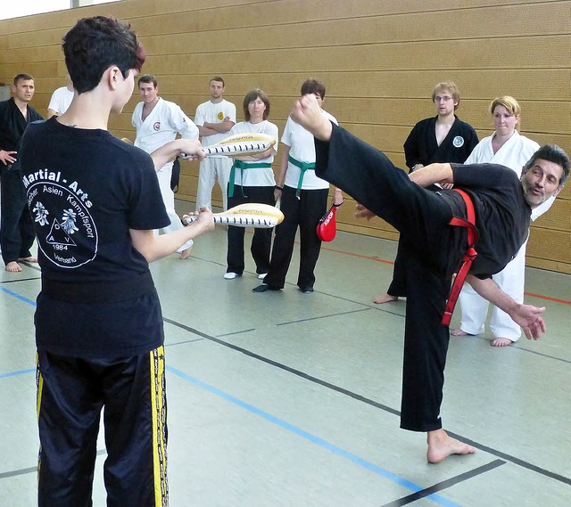 Technikdemo bei der Karateabteilung vom TuS Lrrach-Stetten.  | Foto: ZVG