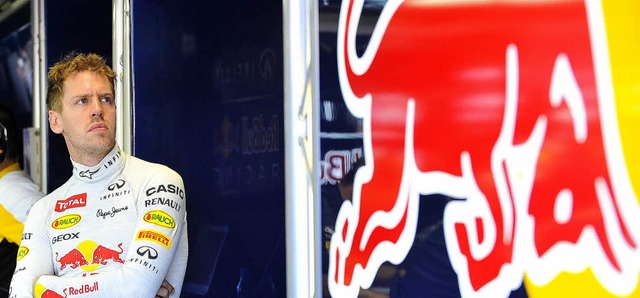 Sebastian Vettel arbeitet bis 2015 mit dem roten Bullen zusammen.    | Foto: dpa