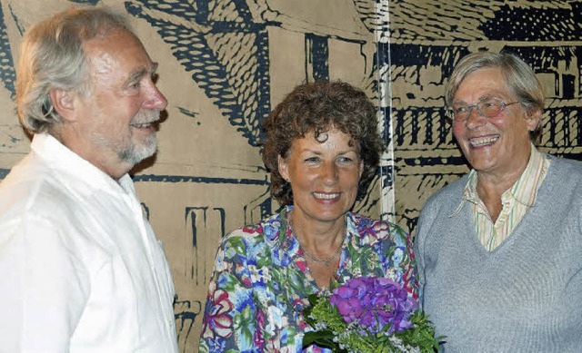 Co-Vorsitzender Martin Maier-Diehm ver...in Ulrike Fldner-Thiele (von links).   | Foto: Hartenstein