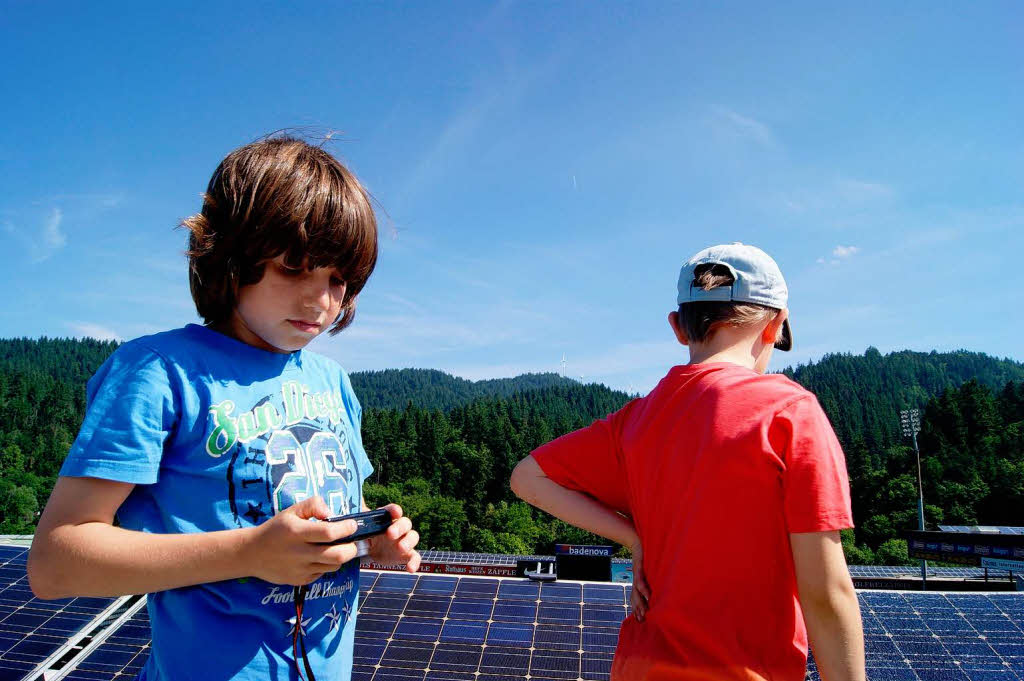 (Fast) alleine im Mage-Solar-Stadion: Grundschüler aus Bachheim-Unadingen. (Fast) alleine im Mage-Solar-Stadion: Grundschüler aus Bachheim-Unadingen.