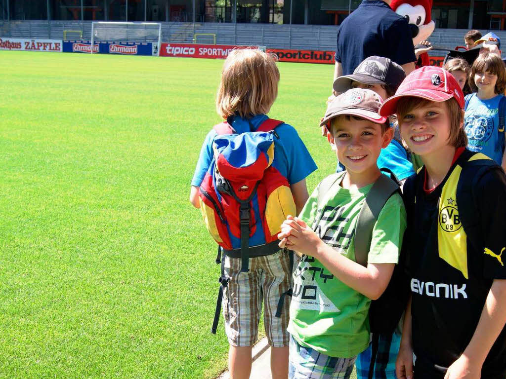 (Fast) alleine im Mage-Solar-Stadion: Grundschüler aus Bachheim-Unadingen. (Fast) alleine im Mage-Solar-Stadion: Grundschüler aus Bachheim-Unadingen.