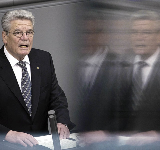 Joachim Gauck im Bundestag  | Foto: afp