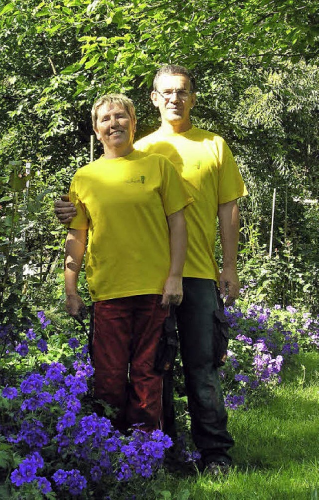 Ulrike und Karl-Martin Schott freuen s...en Besuchern der Gartentage zu teilen.  | Foto: Schler