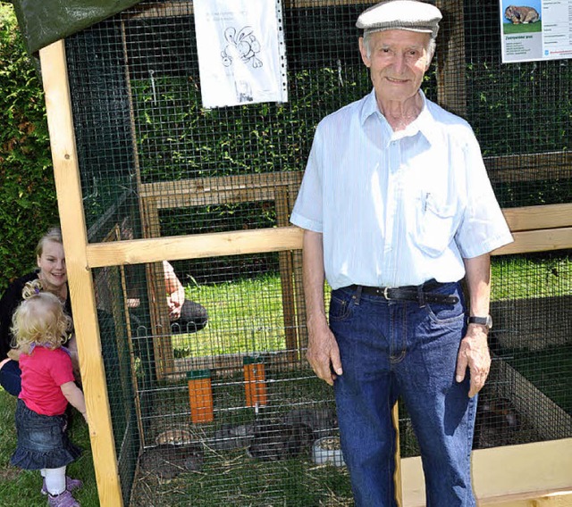 Bei der Grndung der Umkircher Kleinti...s lteste Mitglied: Helmut Kaltenbach.  | Foto: j. steckmeister