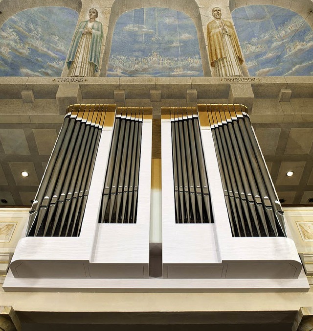Das Musikinstrument als Teil der Archi...che St. Blasius in Freiburg-Zhringen   | Foto: Dieter Wissing