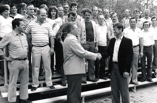 Einweihung vor 30 Jahren:  im Vordergr... Dilger sowie Herr Bernhard Willmann.   | Foto: BZ