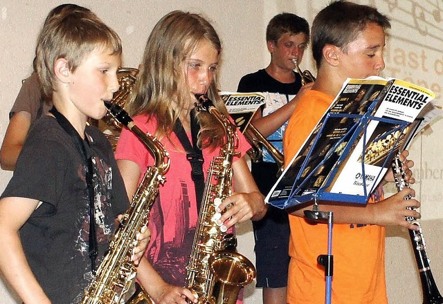 Auch die Kids der Blsergruppe der Wer... von Bad Sckingen zeigten ihr Knnen.  | Foto: Reinhard herbrig