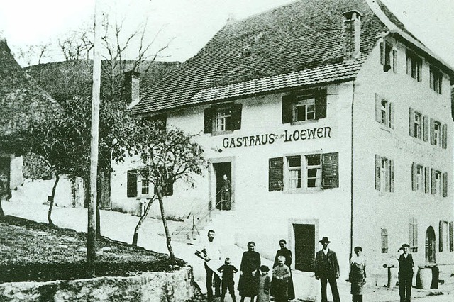 Postkartenmotiv mit ehemaligem Gasthaus Lwen   | Foto: Privat
