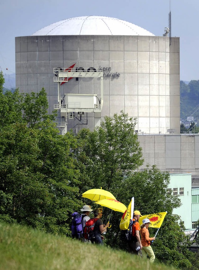 Steht seit langem in der Kritik von AK...as Kernkraftwerk Beznau bei Dttingen.  | Foto: AFP