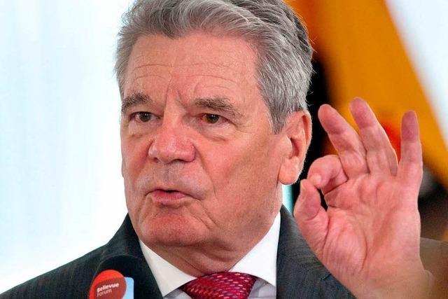 Bundespräsident Joachim Gauck besucht das Freiburger Münster