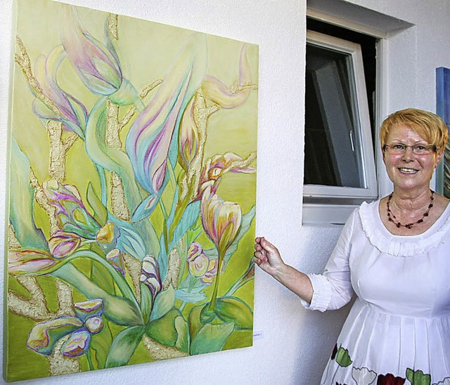 Renate Mattis aus Oberschopfheim zeigt... Mahlberger Galerie Kunst und Kultur.   | Foto: Sandra Decoux-Kone
