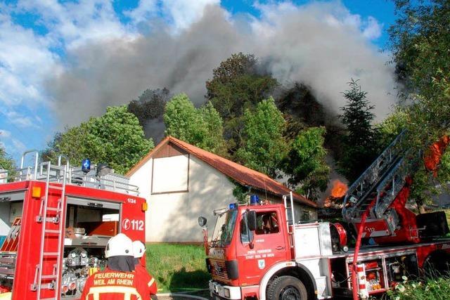 Feuer auf Luisenhof: Oldtimer verbrennen – Bäume in Flammen
