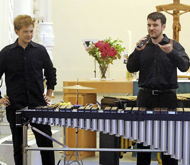 Manuel Geier und Tobias Saal in der Christuskirche   | Foto: W. Knstle