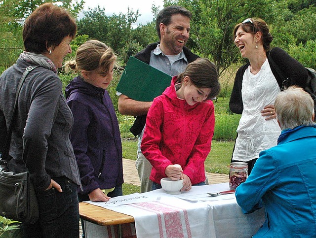 Gute Laune herrschte im Biblischen Garten.  | Foto: Leony Stabla