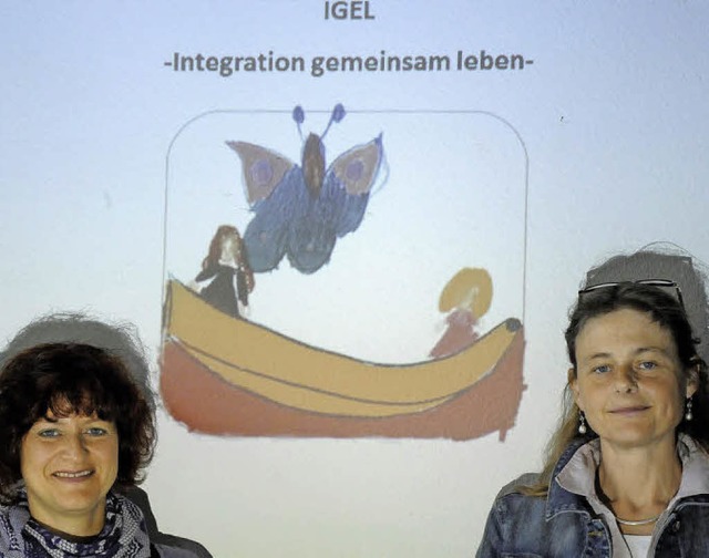 Kerstin Kiener (links) und Susanne Kis...s Projekteam Igel des Caritasverbandes  | Foto: Markus Zimmermann               