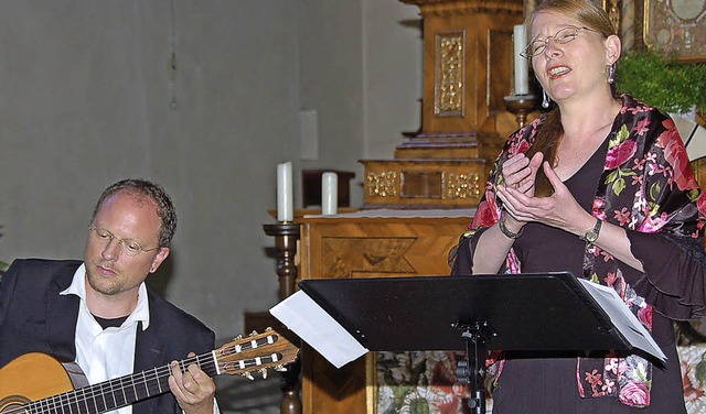 Cristina Haigis und Stephan D. Weisser...abend in der Klosterkirche Sthlingen.  | Foto: Binner-Schwarz