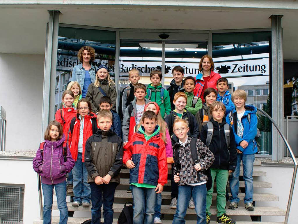 Die Klasse 4a der Schwarzenbergschule aus Waldkirch mit ihrer Lehrerin Frau Barbara Kreutel