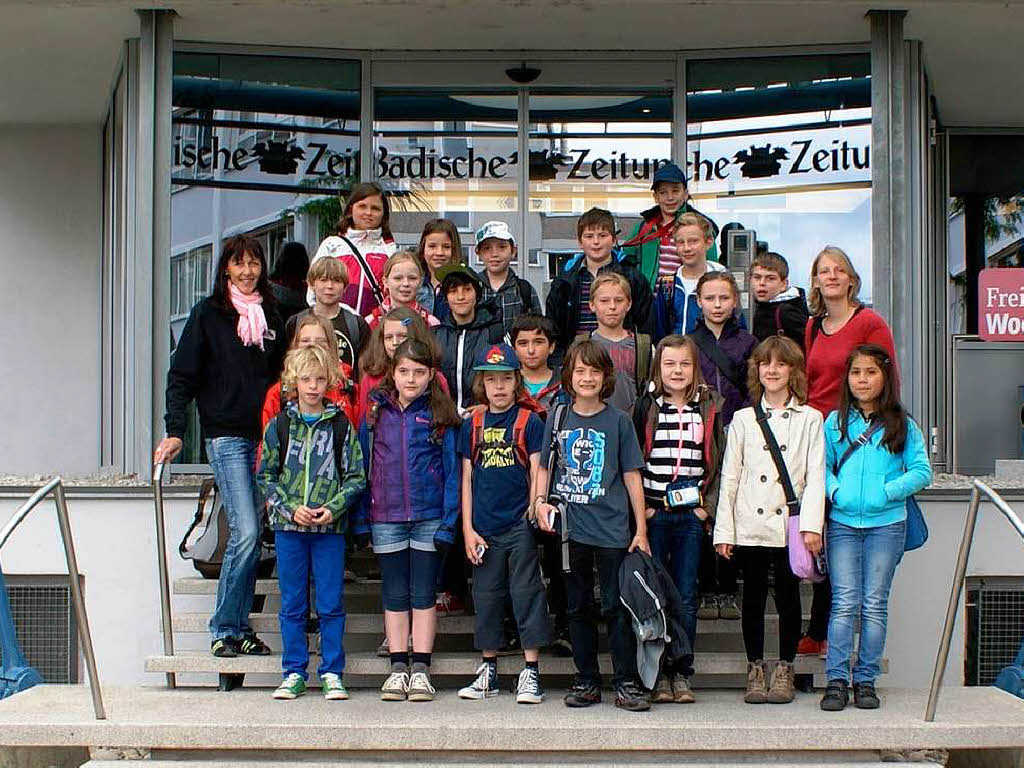 Die Klasse 4b des Schulzentrum Steinen- Grundschule aus Steinen mit ihrer Lehrerin Frau Martina Gebhart