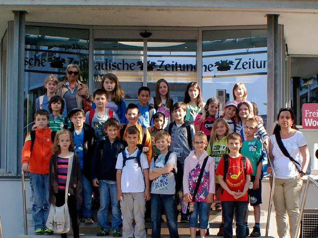 Die Klasse 4b der Geroldseckerschule aus Lahr mit ihrer Lehrerin Frau Verena Nutz-Zelzer