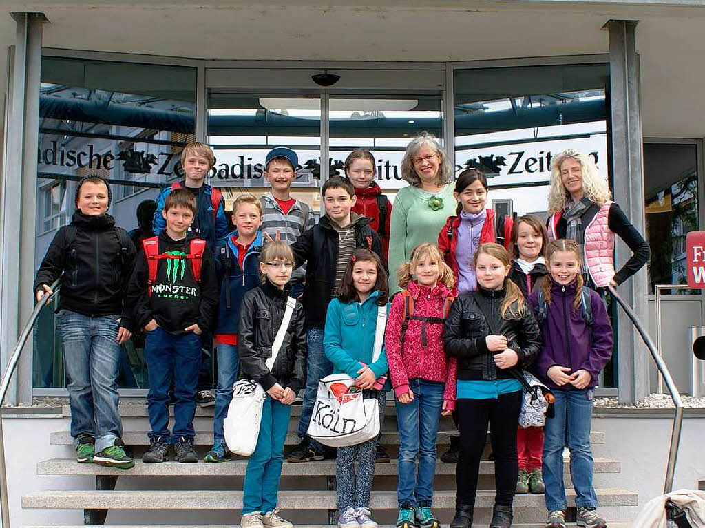 Die Klasse 4a der Hebelschule Frderzentrum aus Titisee-Neustadt mit ihrer Lehrerin Dagmar Schfer