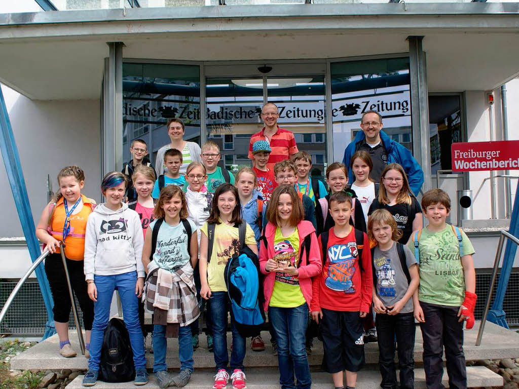 Die Klasse 4a der Mrburgschule aus Schutterwald mit ihrem Lehrer Herr Stefan Heinrich
