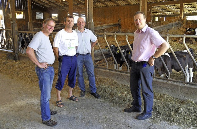 Die beiden Grnen-Politiker Thomas Mar...Martin Eggs (von rechts) in Hofweier.   | Foto: Privat