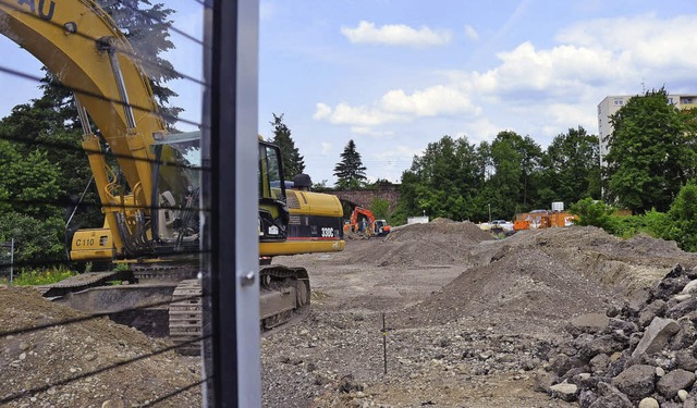 Baustelle Zollfreie: Von der Brcke au... Anschluss der Hammerstrae  gemacht.   | Foto: Nikolaus Trenz