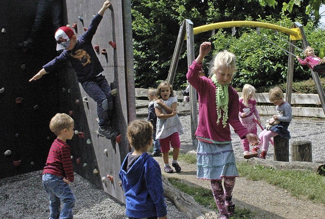 Spielen im Sonnenschein: Die Kita mchte die Kompetenzen der Kinder erweitern.  | Foto: Leony Stabla