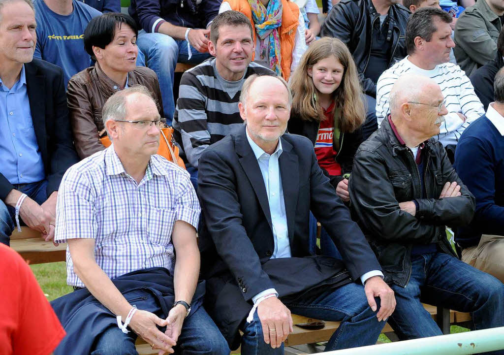 Der SC Freiburg bei seinem Auftritt in Oberschopfheim.