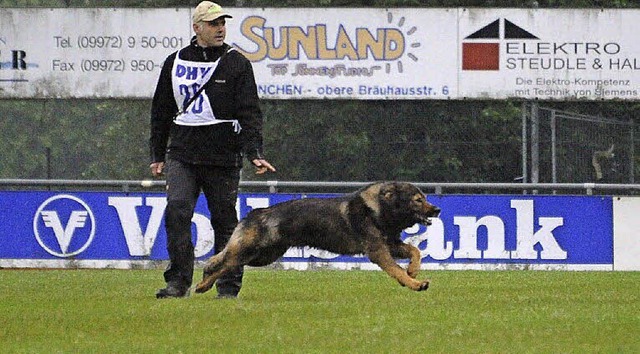 Dritter bei den Deutschen Gebrauchshun...nem Schferhund &#8222;Quinto&#8220;.   | Foto: privat