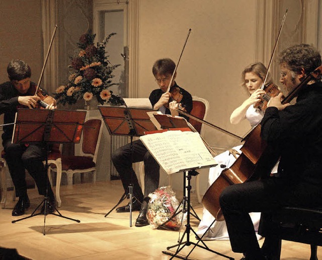 Das Henschelquartett war zum zweiten M...n von Ravel, Schulhoff und Mendelssohn  | Foto: Karin Stckl-Steinebrunner