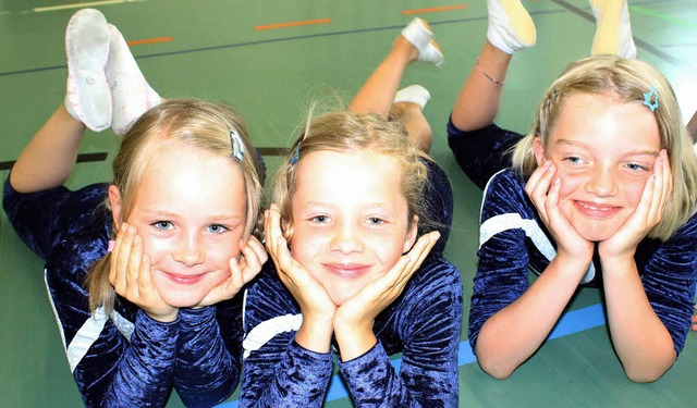 Posieren steht beim Kinderturnfest in ...rweicht das Herz jedes Kampfrichters.   | Foto: dagobert Maier