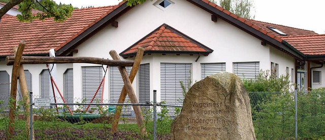 Drei Gruppen zhlt der Kindergarten Vogelnest im Siegmeer.  | Foto: Paul Schleer