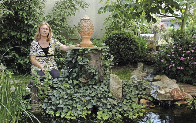 Linda Wagner hat einen Garten der Ruhe geschaffen.   | Foto: Leony Stabla