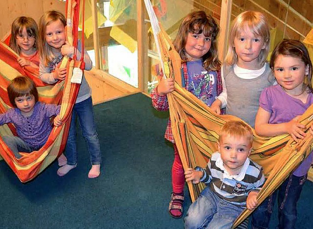 Die Kindergartenkinder der Villa Wirbe...glichkeiten, die ihnen geboten werden.  | Foto: Lisa Koschoreck