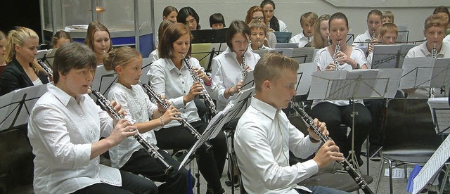 Auergewhnliche Klnge im Lichthof: D...erstmaligen Oboentage der Musikschule.  | Foto: Roswitha Frey